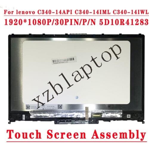For Lenovo IdeaPad C340-14 C340-14API C340-14IML C340-14IWL Lcd Touch Screen 14" 1920x1080IPS 30PIN N140HGA-EA1 P/N 5D10R41283
