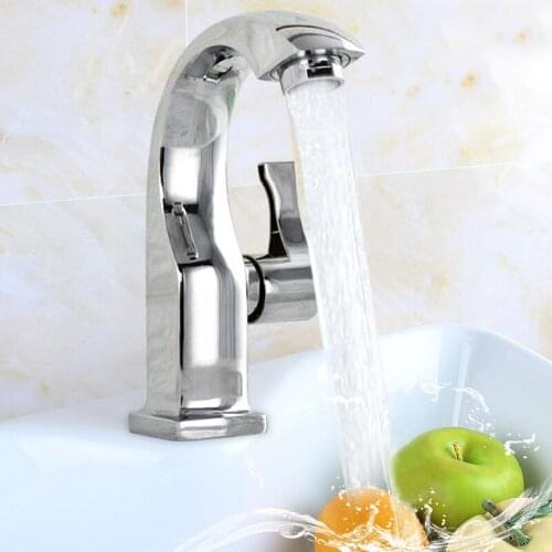 Silver Bathroom Faucets Face Basin Single Hole Cold Faucet Copper Alloy Tap Vanity Water Basin Faucets Bathroom Accessories