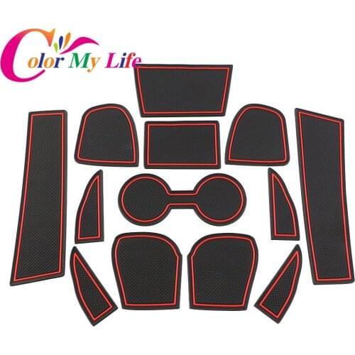 Color My Life Silica Gel Car Door Groove Mat Gate Slot Mats for Mazda Cx-3 Cx3 Cx 3 2015 2016 2017 2018 Auto Accessories