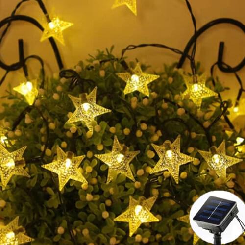 5M/10M/20M LED Solar Lamp Power Room Garlands Wedding Lights Star String Fairy Lights Christmas Garden Decor For Outdoor
