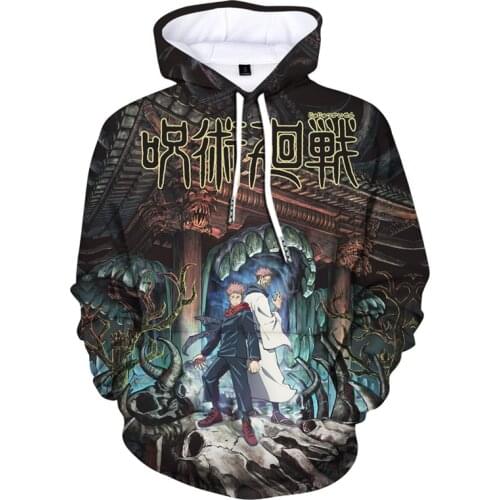 Anime Jujutsu Kaisen 3D Hoodie Yuji Itadori Fushiguro Megumi Cosplay Costume Winter Halloween Cool Men Women