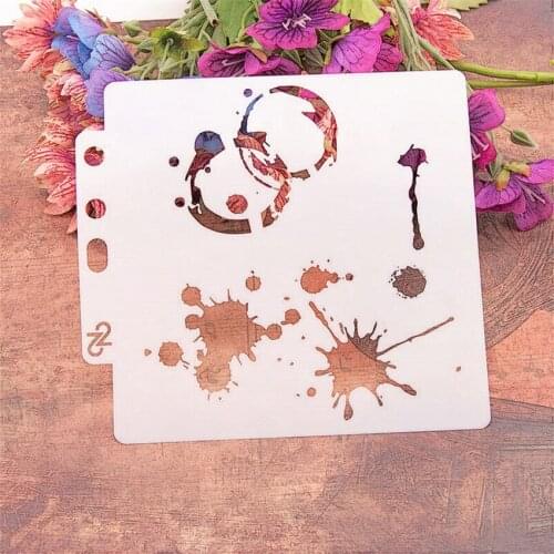 14.1*13 Ink scrapbook stencils spray plastic mold shield DIY cake hollow Embellishment printing lace ruler Easter