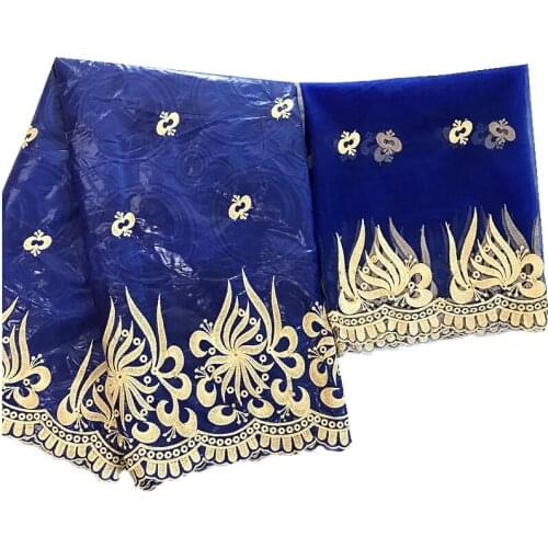 African Traditional Bazin Embroidery Sewing Materials African DIY Fabric Guinea Brocade Ankara Dashiki Bazin Cloth 5+2 yards/lot