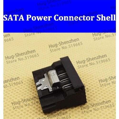 High quality 100 pcs Black SATA Pierce SATA Power Supply Terminal Connector shell with Buckle