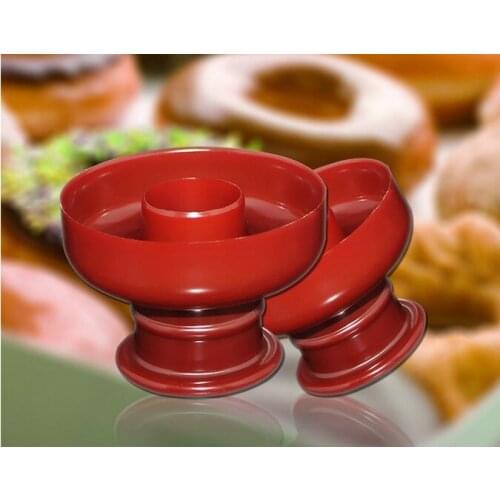 1PC New DIY Donuts Maker Mold Food Grade Plastic Doughnuts Maker Cutter Fondant Cake Bread Desserts Bakery Mould LB 109