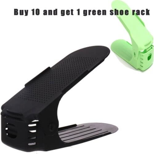 10pcs 6pcs 2pcs Durable Adjustable Shoe Organizer Footwear Support Slot Space Saving Cabinet Closet Stand Shoes Storage Rack