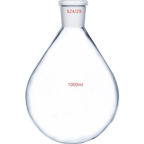 1000ml,24/29,Glass Recovery Flask,Rotary Evaporator Kjelda Vessel,1L,Lab Pyriform Bottle