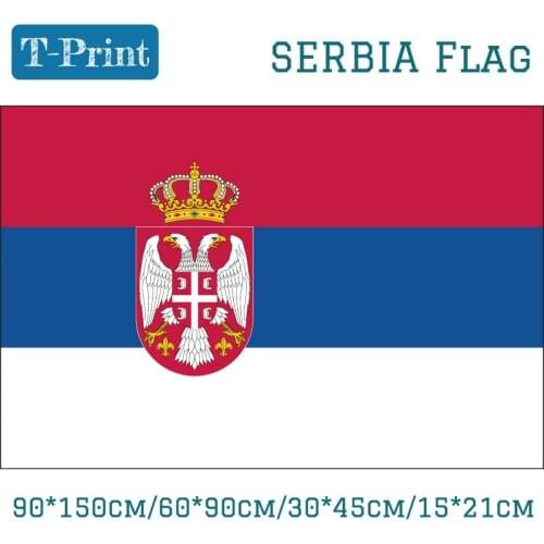 15PCS Flag 60*90cm 90*150cm 15*21cm Serbia National Flag 40*60cm Car Flag 3x5ft Polyester Banner For Home Office