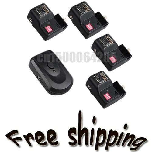 PT-16NE 16 Channels Wireless/Radio Flash Trigger SET 1 Transmitter +4 Receivers +1 Sync with Umbrella Holder