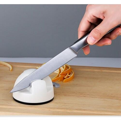 2 Stage Diamond Ceramic Knife Sharpener Easy Manual Sharpening Wheel Sharpener Kitchen Tool for Knife