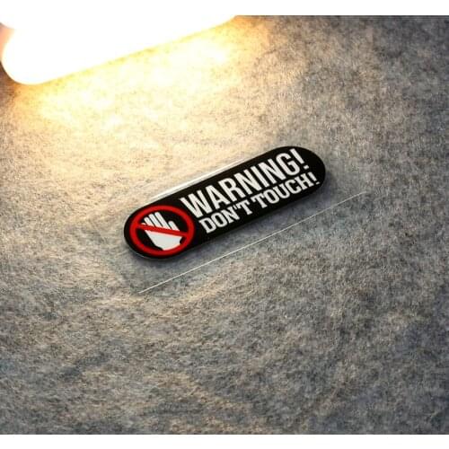 2x Funny Do Not Touch Warning Car Styling and Decals Motorcycle Sticker Auto Body Window Applique