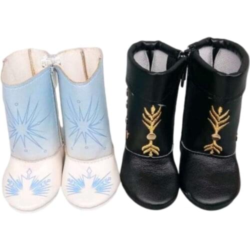 43cm baby Doll Shoes anna elsa boots sneackers fit For 18 inch Doll prince snow boots
