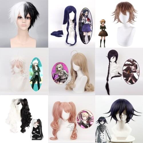 80cm Danganronpa: Trigger Happy Havoc Women Enoshima Junko Cosplay Wig Enoshima Junko Role Play Ponytails