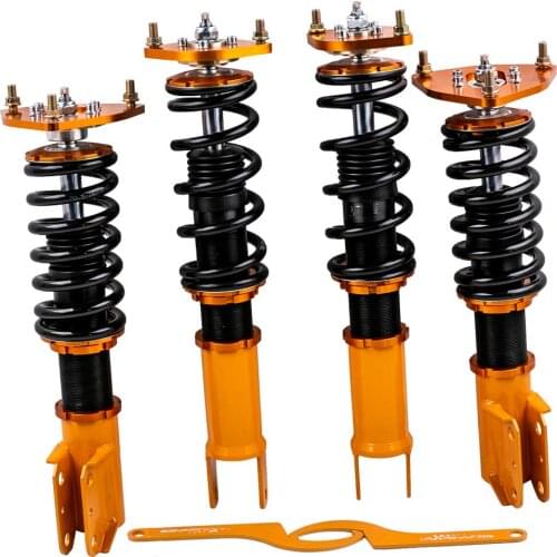 Shock Absorbers Adjustable Coilover For Mitsubishi Lancer EVO 7 8 9 Front + Rear Shock Struts Adj. Damper Top Mount Camber