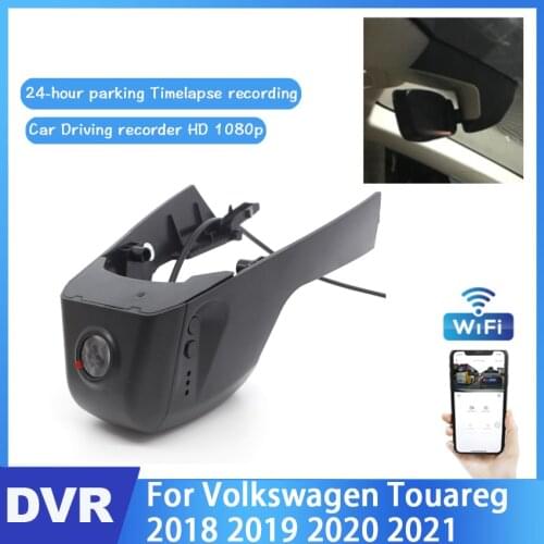 Car DVR Wifi Video Recorder Dash Cam Camera For Volkswagen Touareg 2018 2019 2020 2021 Night Vision Control Phone APP HD 1080P