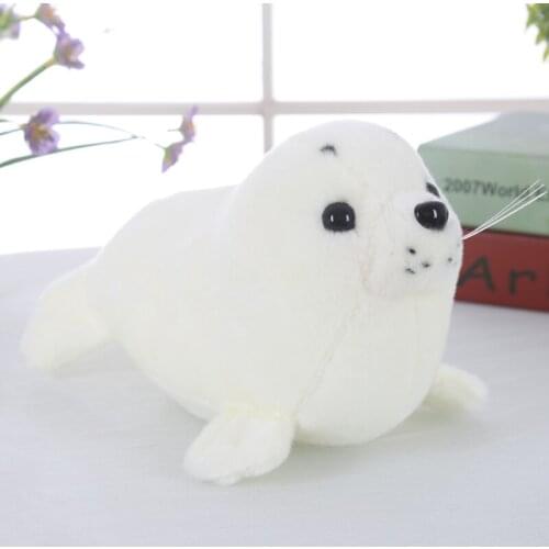 Large 50cm cartoon white seal plush toy soft pillow Christmas gift b1239