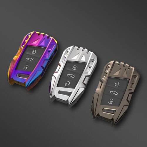 Mecha Car Remote Key Case Cover Holder Shell Fob For Volkswagen VW Magotan Passat B8 Golf For Skoda Superb A7 Accessories