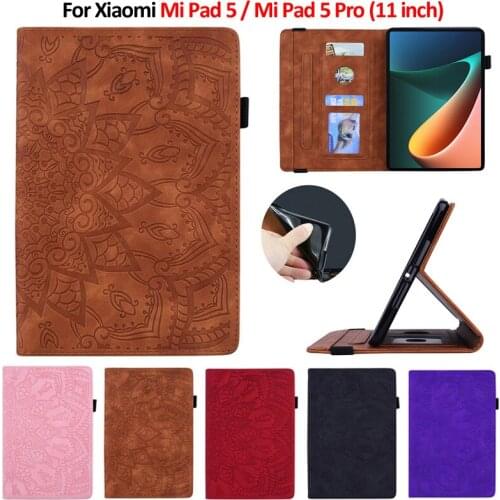 Case for Xiaomi Mi Pad 5 MiPad 5 Pro 11 inch Case Embossed PU Leather Wallet Tablet Cover For Funda Mi Pad 5 Pro Case Coque Capa