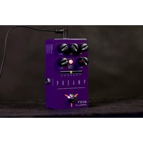 FLAMMA FS06 Digital Preamp Guitar Amp Pedal with 7 Preamp Models Built-in Cabinet Simulation