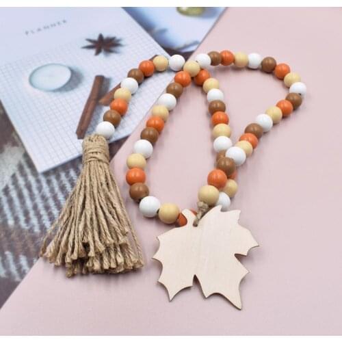 Bead String Decoration Lightweight Portable Nice-looking Hemp Rope Tassel Ornamental Bead String for Halloween