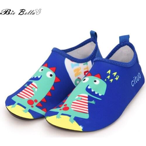 Kids Cartoon Water Shoes Beach Seaside Pool Slippers Quick Dry Anti-Slip Rubber Child Aqua Shoes Swimming Diving Wading Sneakers