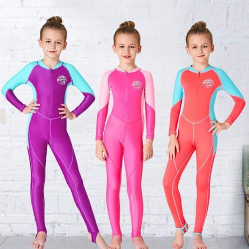 Hisea Kids Rash surf Diving Suit Childs Jellyfish coat for girls Keep Warm Quick drying boys Wetsuit Long Sleeves UV protection