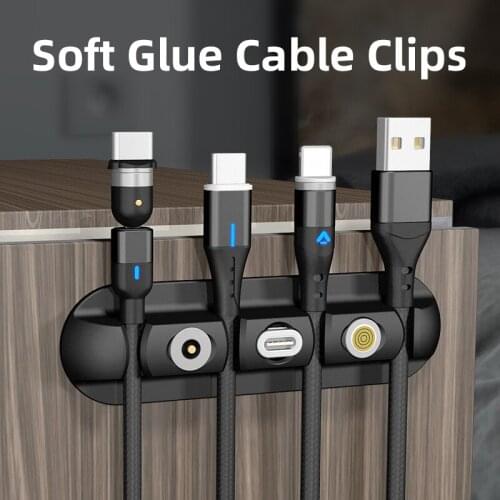 Cable Organizer Usb Holder Wire Organizer Line Cable Clip Silicone Computer Cord Holder Multi Pack Electrical Cord Holder