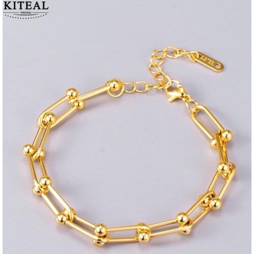 KITEAL Vintage Love 18KGP Gold Filled Girl bracelets & bangles U-SPLICE bracelets & bangles Jewelry for women