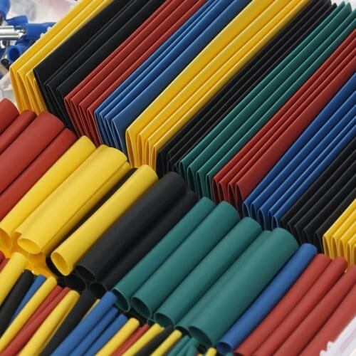 164/328Pcs Heat Shrink Tube Kit Insulation Sleeving Termoretractil Polyolefin Shrinking Assorted Heat Shrink Tubing Wire Cable