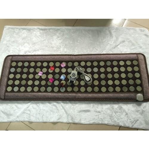 Free Shipping for Natural Jade Pad Tourmaline Heated Mat Health Care Pad Full Body Massage Mat As Seen On TV 150x50cm For Sale