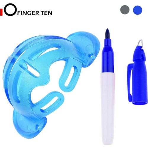 Easy Snap in Cup Golf Ball Alignment Tool Set Line Marker with Mark Pen Template Drawing Tools for Men Women