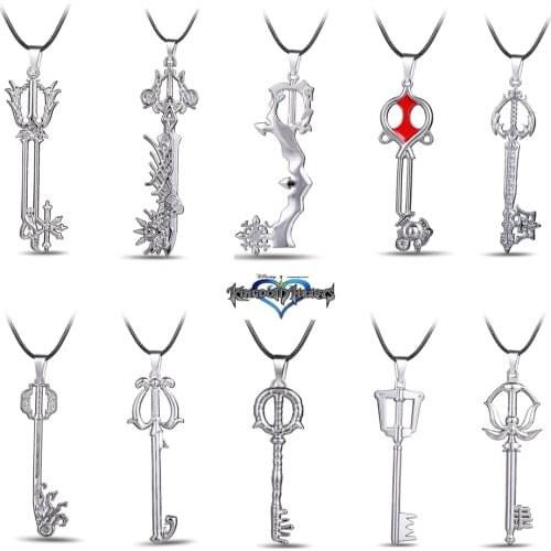 Hot Game Kingdom Hearts Metal Necklace Keyblade Pendant Cosplay Accessories Jewelry Gift can Drop-shipping