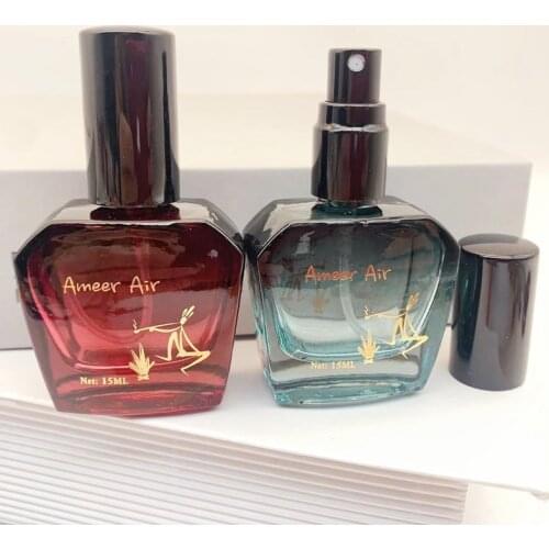 M557 15ML Gradient Red/Blue Color Glass Perfume Empty Stamping Spray Bottle 100PCS/LOT