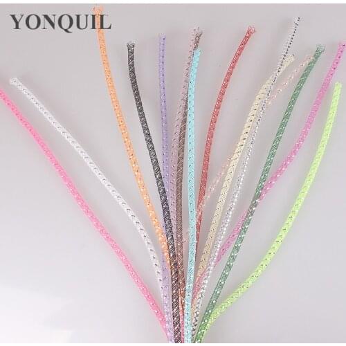 Metallic 4Mm Nice Tubular Horsehair Crinoline Tube Crin Braid Trimming DIY Millinery Hair Accessories 200Yards/Lot 24 Colors