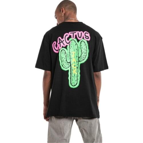 Fashion Men T-Shirts Travis Scott TourT shirts CACTUS JACK Print Kanye West MenS And WomenS Loose Cotton Short Tee