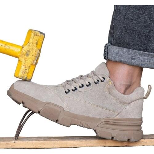 Winter Men Work Shoes Smash-proof Puncture-proof Steel Toe Cap Welder Site Shoes Lightweight Deodorant Warm Cotton Safety Shoes