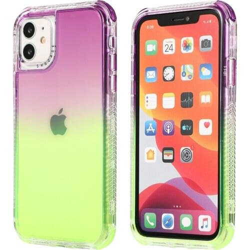 Good design Soft Gredient TPU Phone case For iphone 11 Double color PC Frame For iphone 11 PRO MAX Protective Mobile Phone cover