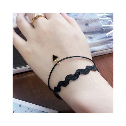 2021 Cheap Creative Lace Bracelet Double Layer Triangle Bracelets & Bangles For Woman Man Charms Jewelry Accessroies