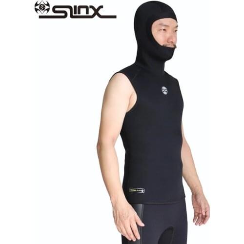 3MM Neoprene Scuba Diving Vest with cap Men hooded Waistcoat Sleeveless jacket WindSurfing vest drifting Snorkeling Swimwear