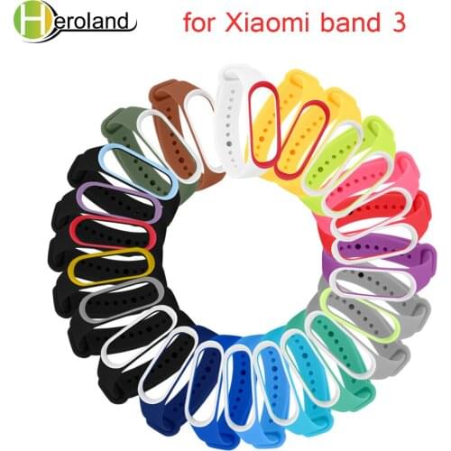New for Xiaomi band 3 Smart Bracelet Waterproof Wristbands for Xiaomi Band 3 MiBand 3 sport Bracelet double color Replace Strap