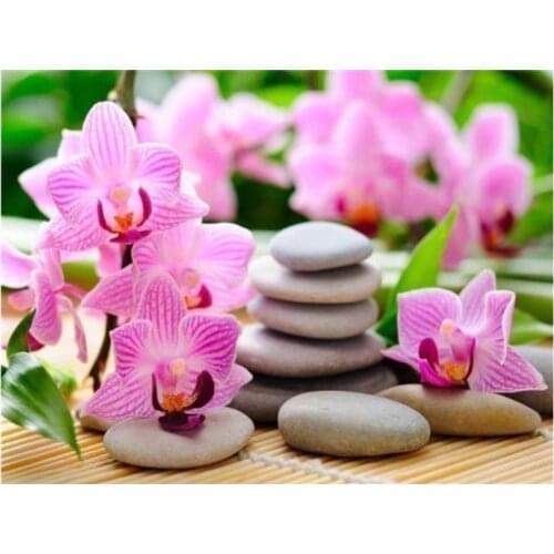 Full square diamond painting orchid stone rhinestone embroidery picture flowers diamond dotz toys mosaic art wall sticker decor