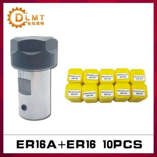 10PCS ER16 Spring Collet 1PC ER16A Motor Shaft Extension Rod Holder 5MM 6MM 8MM 10MM CNC milling tool Engraving Machine