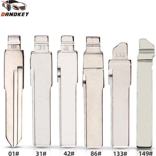 Dandkey #01 #31 #42 #86 #133 #149 For Audi VW Polo Passat B5 Tiguan Golf Santana Bora Seat Skoda HU66 Auto Car Blank Key Blade