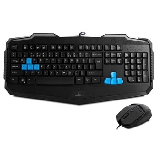 Rampage KM-R10 3 Different Backlight Black Player Keyboard Mouse Set (14288)