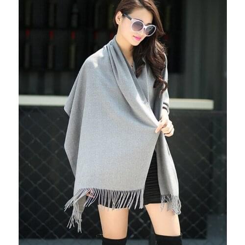 35 Colors Hot Imitated Pashmina Cashmere Solid Shawl Wrap Womens Girls Ladies Scarf Soft 200*70cm 260grams winter #4010