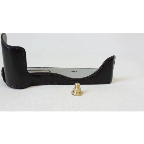 Camera Bag Case for panasonic GH5 DSLR PU Leather Half Body Set Cover With Battery Opening