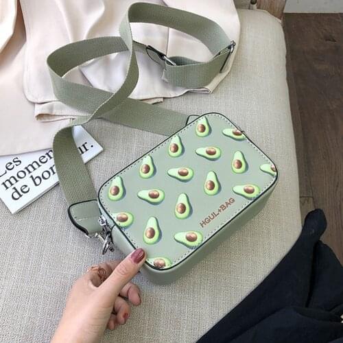 Fruit Pattern Handbags Small Box Shape Shoulder Bag Strawberry Crossbody Bag Watermelon Bag Fashion Messenger Bags