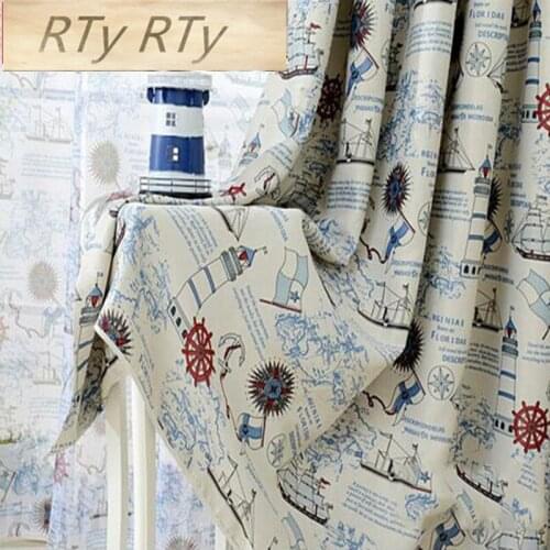 Outstanding Modern Brief Cartoon Lighthouse Pattern Insulation Windows For Living Room Baby Kids Room Cartoon Cortinas AP237&20