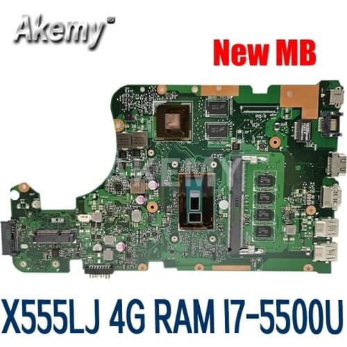 X555LJ LVDS MAIN_BD_4G/i7-5500CPU/AS 2G GPU mainboard REV3.6 For Asus X555LJ LB X555LF X555LD X555L VM590L laptop motherboard