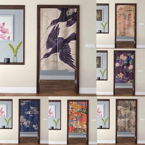 Japanese Bedroom Half Panel Curtain Kitchen Door Curtain Cotton Hemp Toilet Cover Curtain Partition Curtain Blackout Curtain